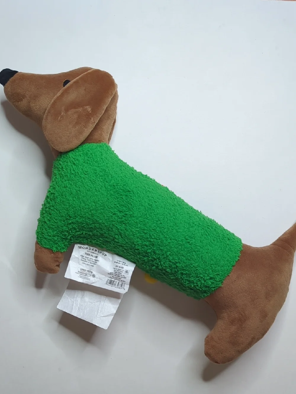 Wondershop 2023 Dachshund Dog Christmas Sweater Novelty Pillow